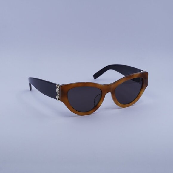 Saint Laurent SL M94/F 004 Sunglasses Havana/Black Cat Eye Frame, Black Lenses main image 11